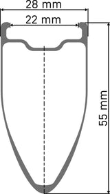 Roue Arrière DT Swiss Arc 1100 Dicut® 55 28 Disc Cl Shimano HG Carbone