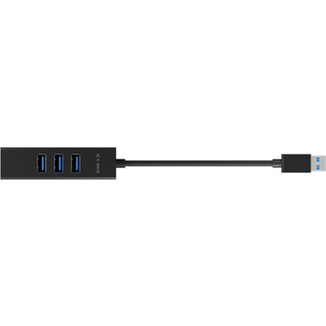 Icy box ib-hub1419-lan usb-hub (noir, 3x usb-a 3.2 (5 gbit s), 1x lan)