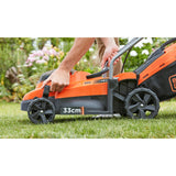 Tondeuse à gazon Black+decker bcmw3318l2-qw 2x 18v (orange noir, 2x batterie 18v 2,5ah et chargeur inclus)