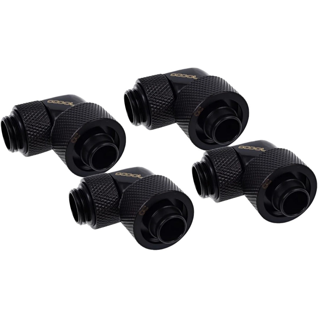 Alphacool eiszapfen 16 Buse à visser 10 mm 90° rotative G1 4 raccord (noir, 4 pièces)