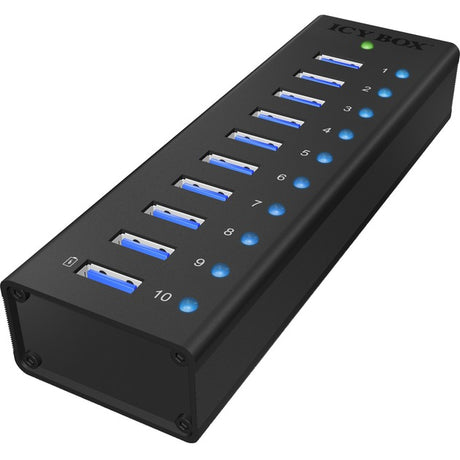 Icy box ib-ac6110 Hub USB (noir, 10x ports USB 3.0)