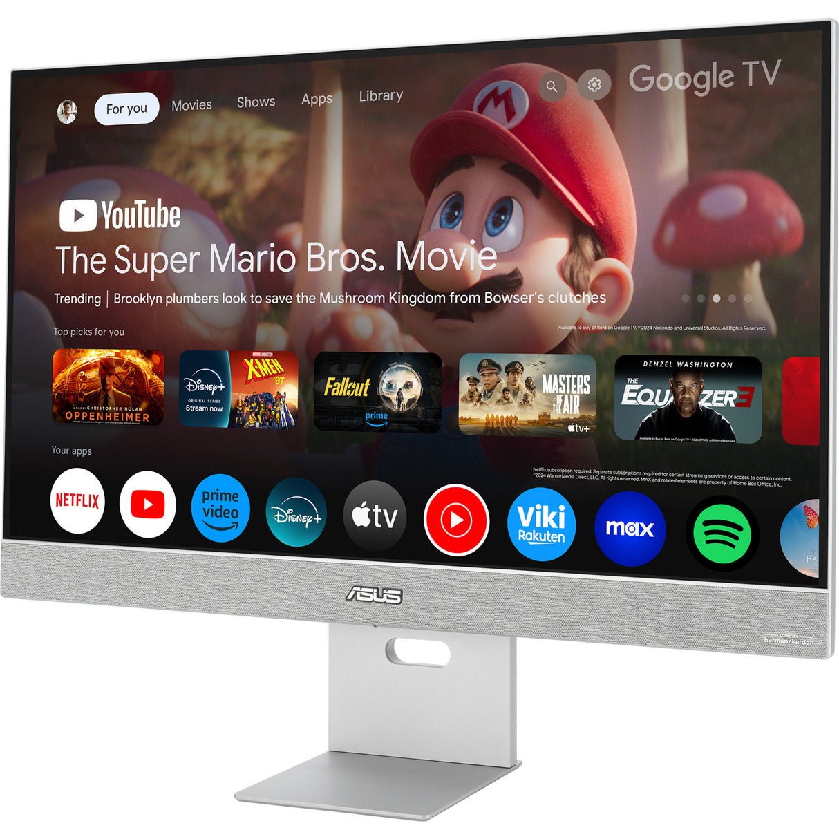 Moniteur intelligent Asus Zenscreen MS32UC 31,5 4K UHD (Gris, HDMI, Display Port, 2x USB-A, USB-C, WiFi)