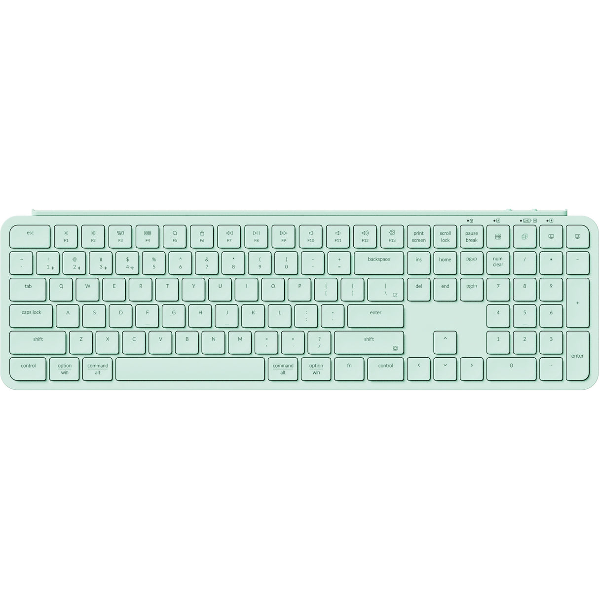 Clavier Keychron b6 pro-k7 (menthe, disposition américaine (qwerty), commutateurs ciseaux, 100%, abs, 2,4 ghz | bluetooth 5.2 | usb-c)
