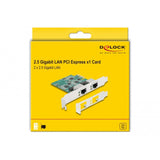 Carte Dellock PCI Express X1 à 2 x RJ45 2,5 Gigabit Lan RT