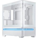 Boîtier tour midi Asus Prime Ap202 (blanc | 2x USB-A | 1x USB-C | RVB | Verre trempé)