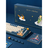 Clavier mécanique sans fil Iqunix zx75 sky meet (bleu, disposition américaine (qwerty), iquunix petit prince, 75 %, LED RVB, remplaçable à chaud, pbt double prise, 2,4 GHz | Bluetooth 5.1 | USB-C)