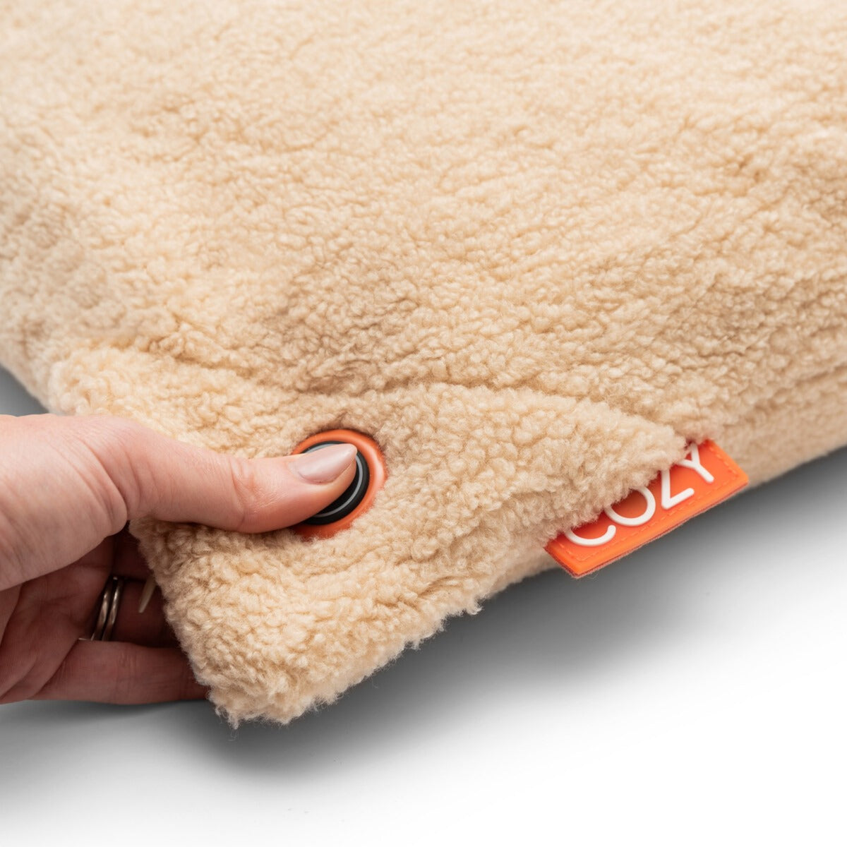 Coussin chauffant sans fil Cosy una Woolly 45 x 45 cm (beige clair, power bank 5000 mah)