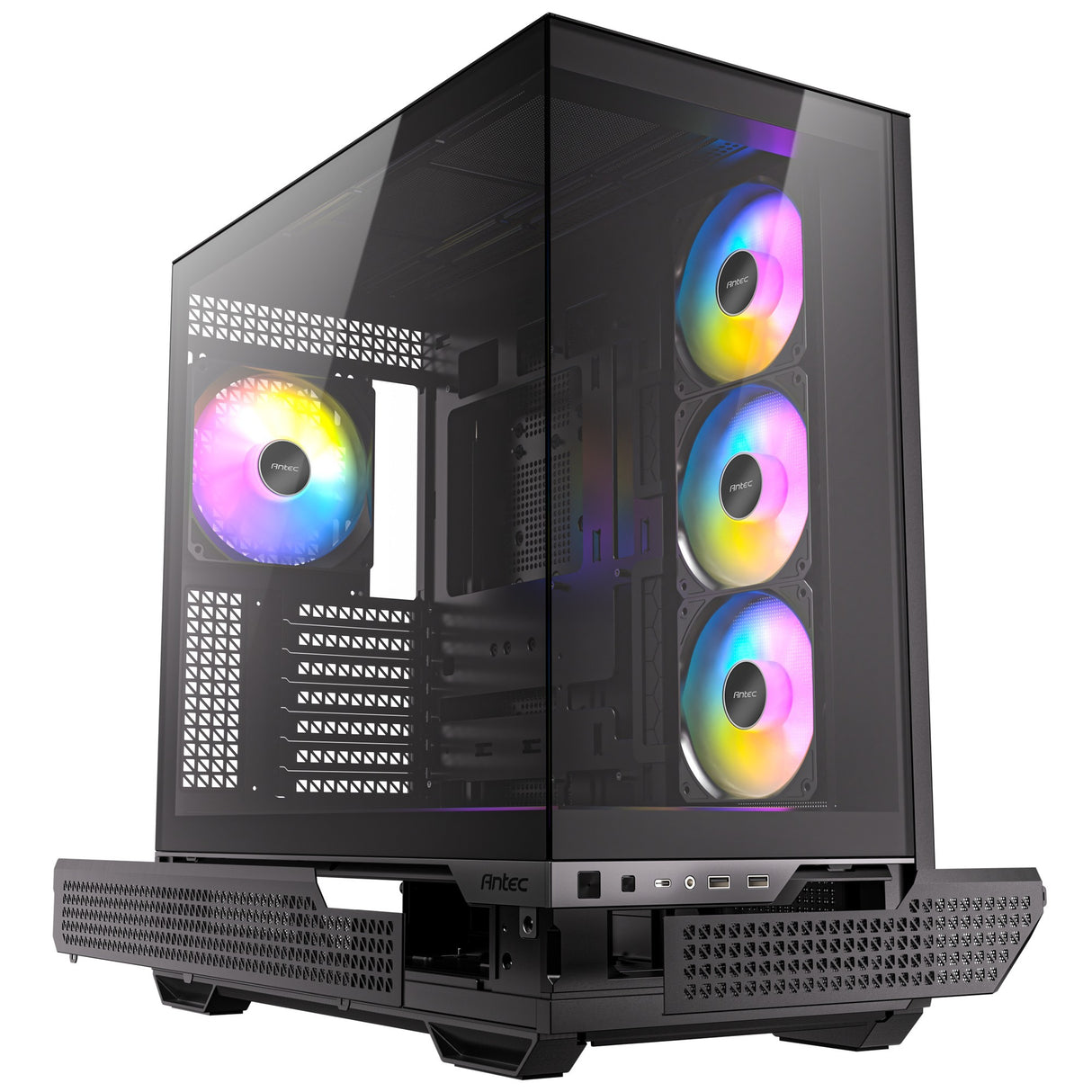 Boîtier tour midi Antec c7 argb (noir | 2x USB-A | 1x USB-C | verre trempé)