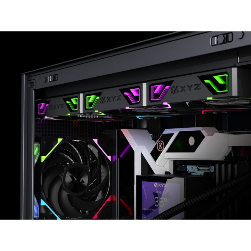 Xyz pc gear hydroview aio 360 refroidissement par eau (noir, argb, pwm)