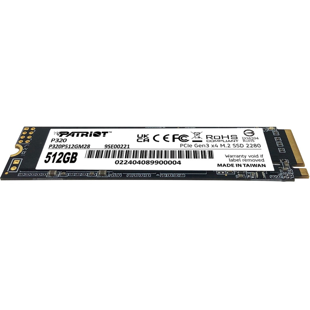SSD Patriot p320 512 Go (PCIe 3.0 x4, NVME 1.3, M.2 2280)