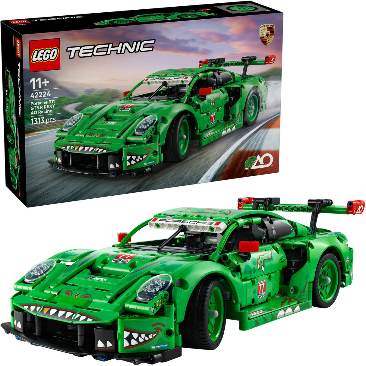Lego technic 42224 porsche 911 gt3 r rexy ao voiture de course