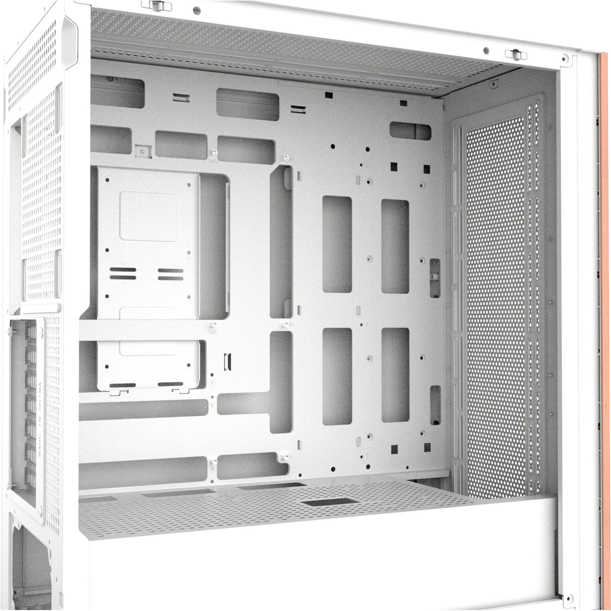 Thermaltake s370 ws snow midi tower behuizing (wit | 2x usb-a | 1x usb-c | tempered glass)