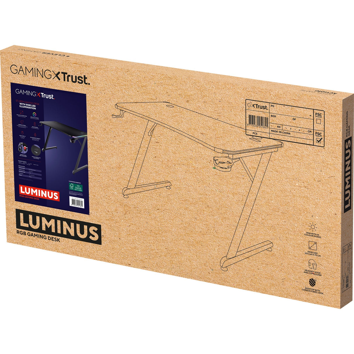 Bureau de jeu Trust GXT 709 Luminus RGB