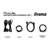 Moniteur de jeu ultra-large incurvé Iiyama G-Master Red Eagle GCB3484WQSU-B1 34 (noir, 2x HDMI, port d'affichage, 2x USB-A, USB-B, 2x USB-C, 180 Hz)