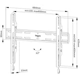 Neomounts > wl30s-850bl16 support mural pour écran sélectionné, fixe, 40 - 82, 600x400mm