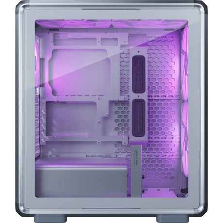 Cooler master masterframe 500 mesh argb midi tower behuizing (zilver | 2x usb-a | 1x usb-c | rgb | tempered glass)