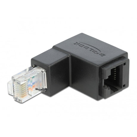 Delock adaptateur rj-45 cat.6 fiche > prise, 90° (noir)