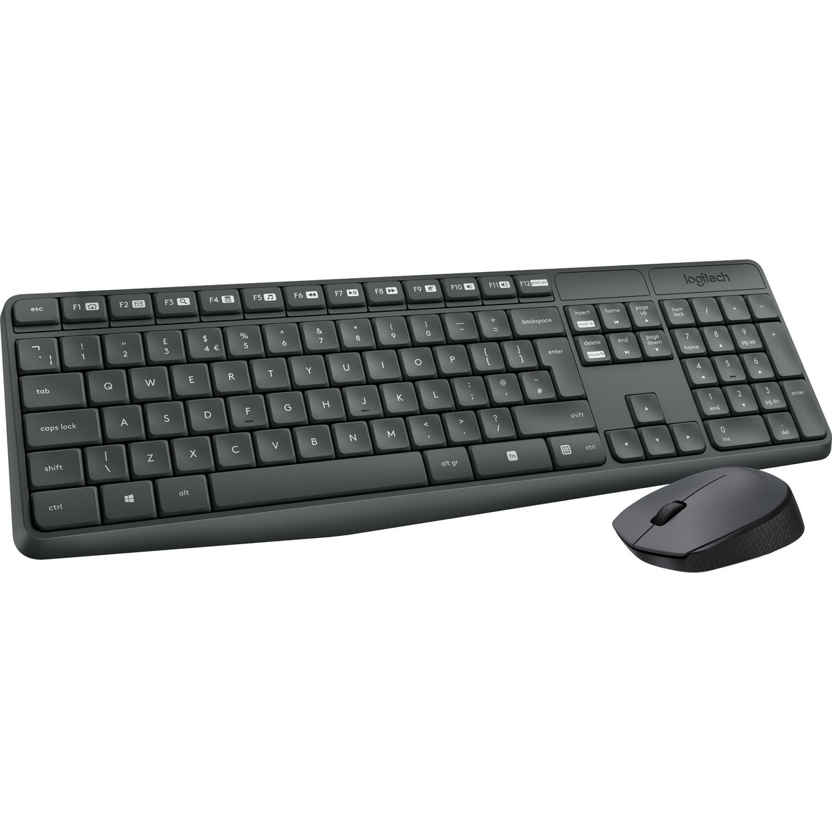 Logitech mk235 ensemble de bureau sans fil (noir, disposition américaine-internationale (qwerty))