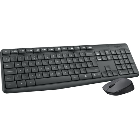Logitech mk235 ensemble de bureau sans fil (noir, disposition américaine-internationale (qwerty))