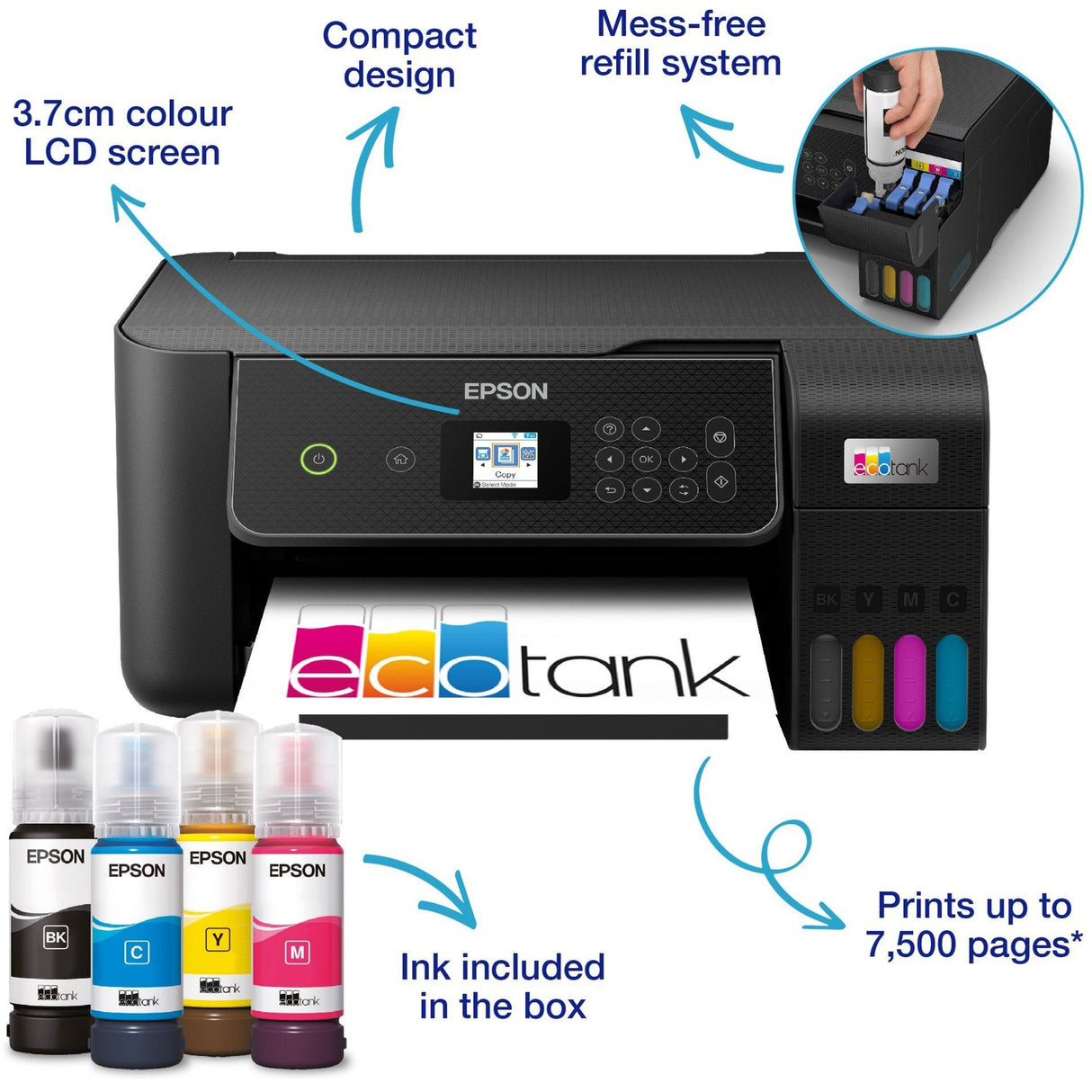 Epson Ecotank ET-2871 A4 Imprimante Wi-Fi multifonctionnelle