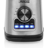 Princess 212094 mixeur solid pro (acier inoxydable noir, 1,75 litres | bloc de couteaux en acier inoxydable 6 couteaux | fonction de nettoyage automatique | pièces lavables au lave-vaisselle)