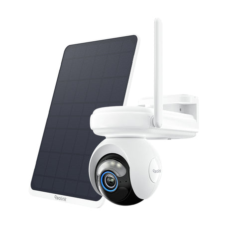 Reolink g650 + panneau solaire 3 caméra de sécurité (blanc, 2k, 4mp, 4g lte)