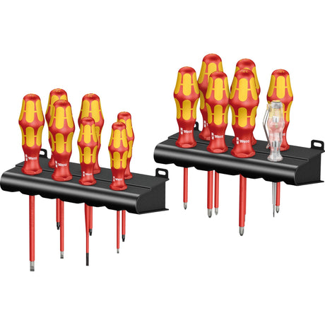Wera kraftform big pack 100 vde tournevis (rouge jaune, 14 pièces)