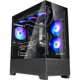 Boîtier mini tour Silverstone lucid 05 (noir | 2x USB-A | 1x USB-C | RVB | verre trempé)