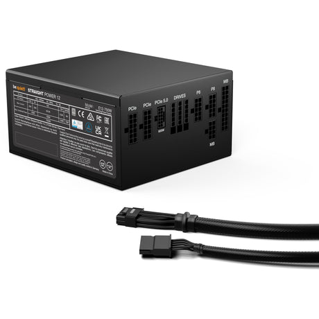 Soyez silencieux! Alimentation modulaire Straight Power 12 Platinum de 750 watts (noir, 1x 12v-2x6, 4x PCIe)
