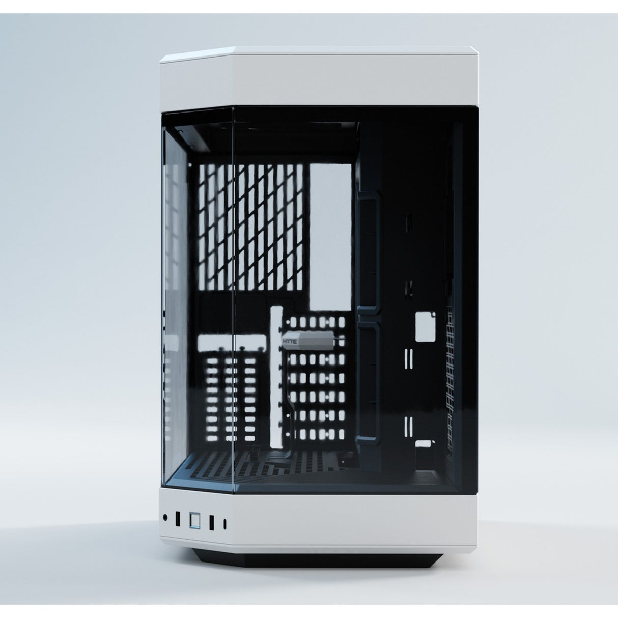 Boîtier tour midi Hyte y60 (blanc noir | 3x USB-A | verre trempé)