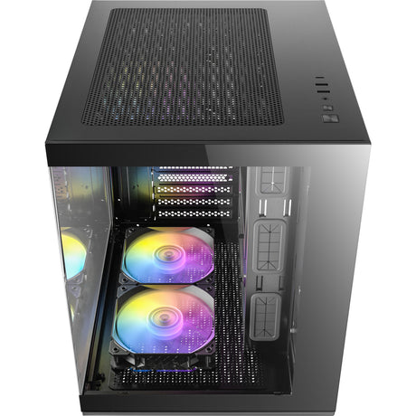 Boîtier mini tour Antec cx60m argb (noir | 3x usb-a | rgb | verre trempé)
