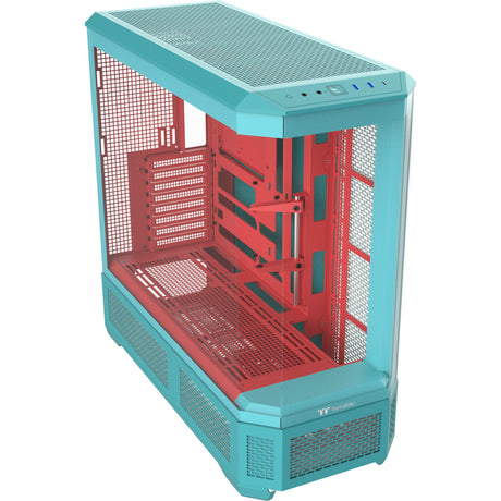 Boîtier grande tour Thermaltake view 600 tg menthe fraise (menthe berry | 2x USB-A | 1x USB-C | verre trempé)