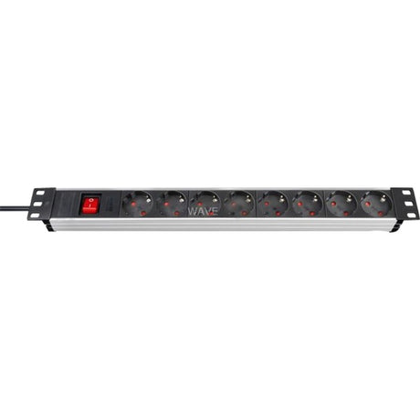 Brennerstuhl premium-line technic alu 19 8x prise (aluminium noir, 1390007018, pour 8 fiches)