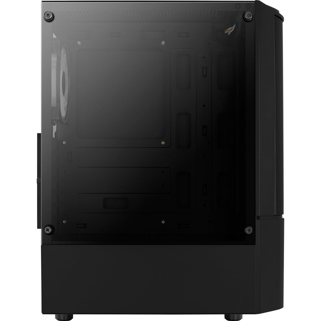 Boîtier tour midi Aerocool quantum mesh v3 (gris noir | 3x USB-A | RVB | fenêtre)