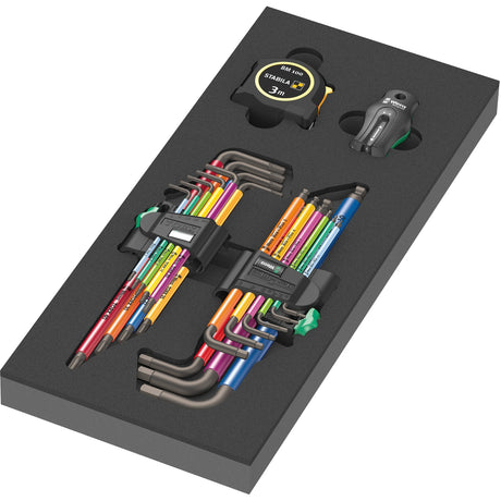 Wera 9740 insert en mousse avec clés à broches, jeu 1, 20 pièces - 05150140001