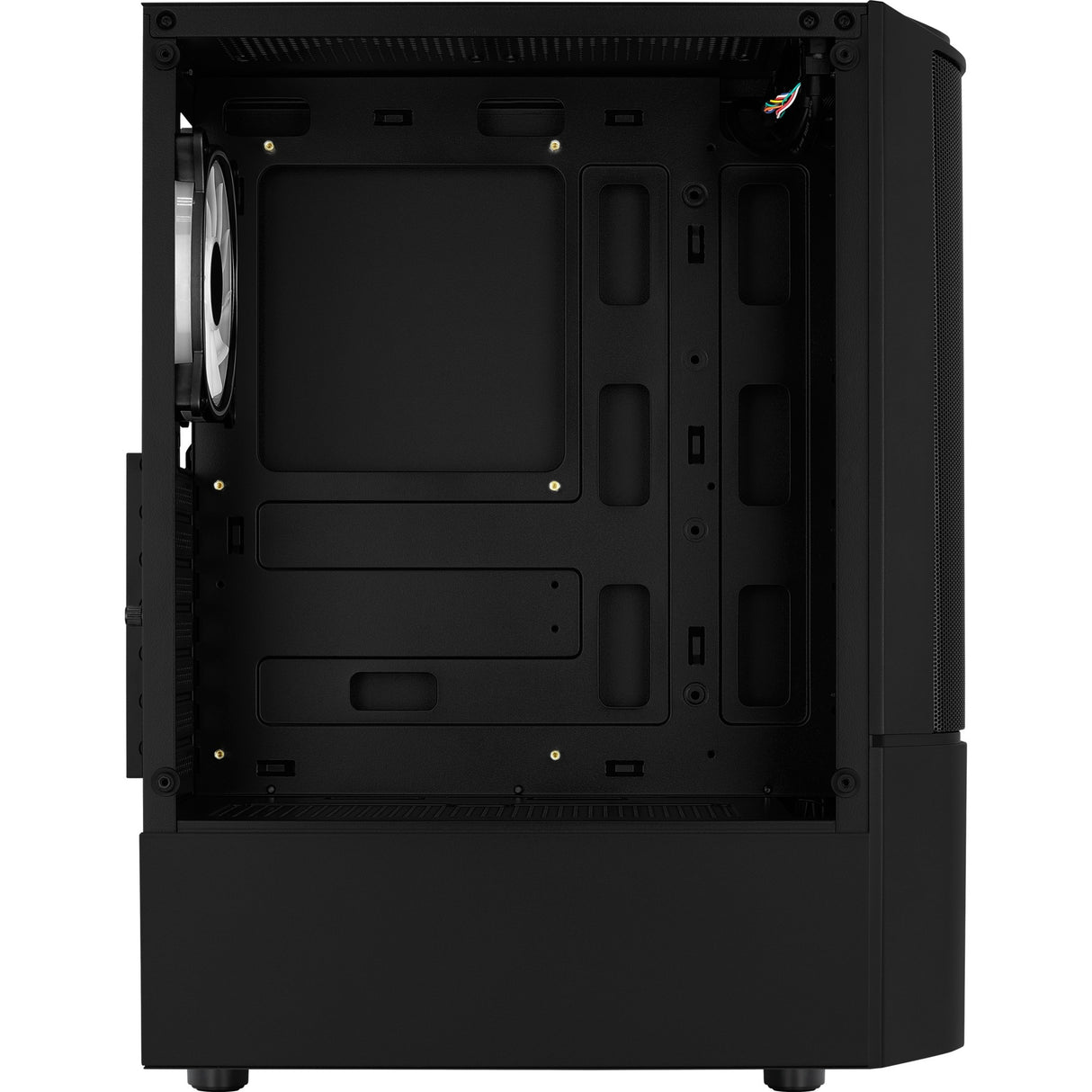 Boîtier tour midi Aerocool quantum mesh v3 (gris noir | 3x USB-A | RVB | fenêtre)