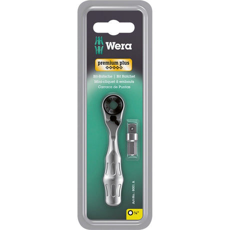Wera 8001 cliquet à embout ¼ sb avec adaptateur ¼, 2 pièces - 1 pièce(s) - 05073230001
