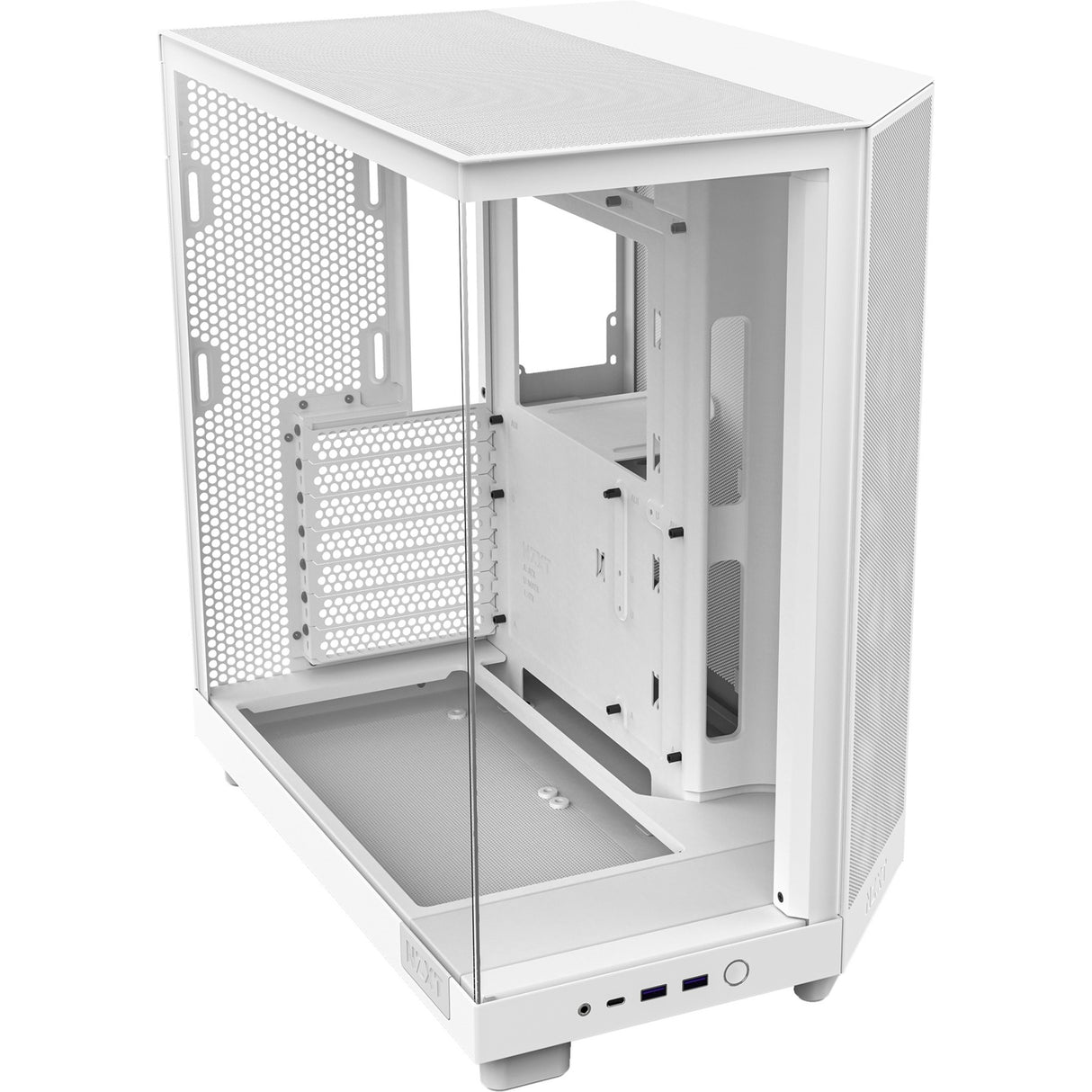 Boîtier tour midi Nzxt h6 flow (blanc | 2x USB-A | 1x USB-C | verre trempé)