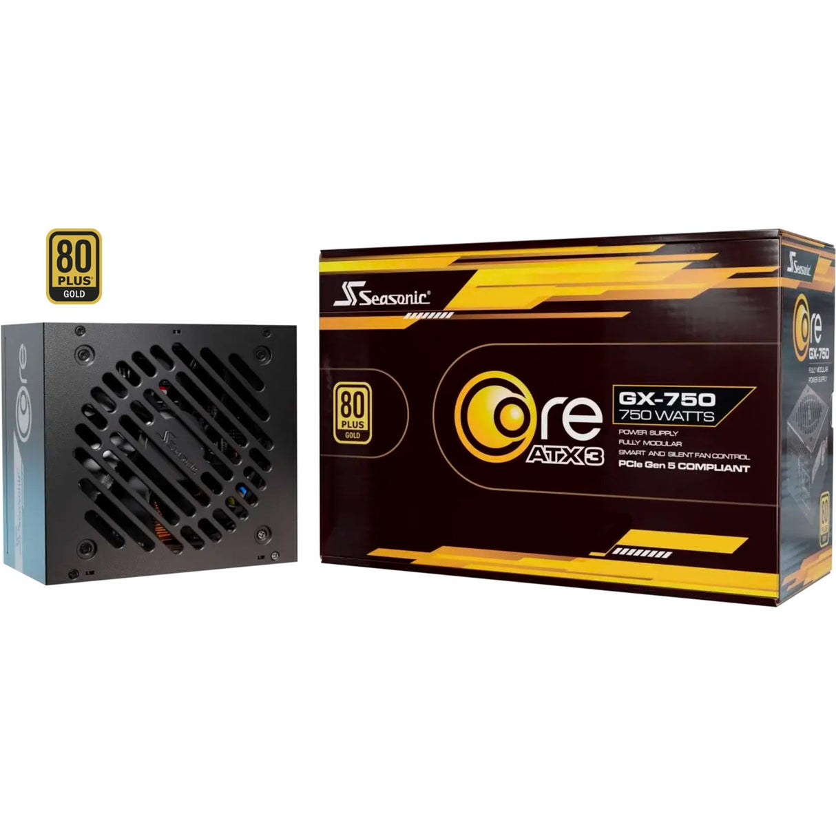 Alimentation modulaire Seasonic core gx-750-v2 atx3.1 de 750 watts (noir, 1x 12v-2x6, 2x pcie)
