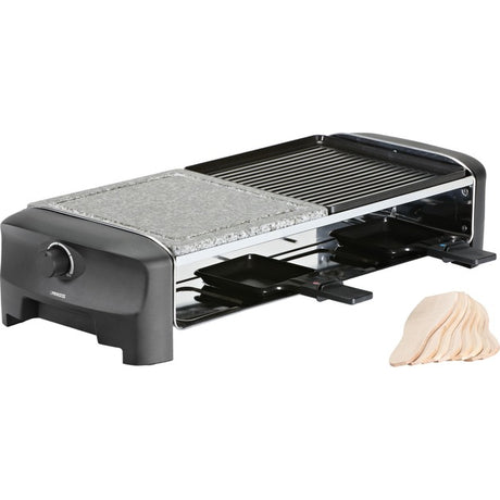 Coffret gourmet party 8 pierres à raclette Princess (gris noir)