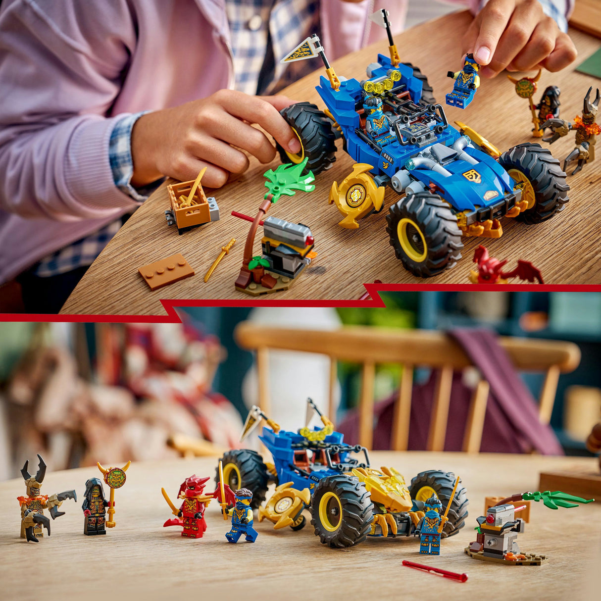 Lego Ninjago - jouet de construction de voiture transformable de Jay (71856)