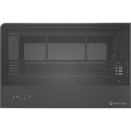 Boîtier tour midi en bois courbe Antec c8 (couleur bois noir | 2x USB-A | 1x USB-C | verre trempé)