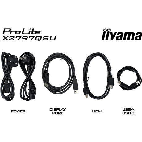 Iiyama prolite x2797qsu-b1 27 monitor (zwart (mat), hdmi, displayport, 2x usb-a, 2x usb-c)