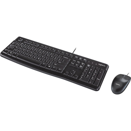 Ensemble de bureau Logitech mk120 (noir, disposition européenne (qwerty), dôme en caoutchouc)