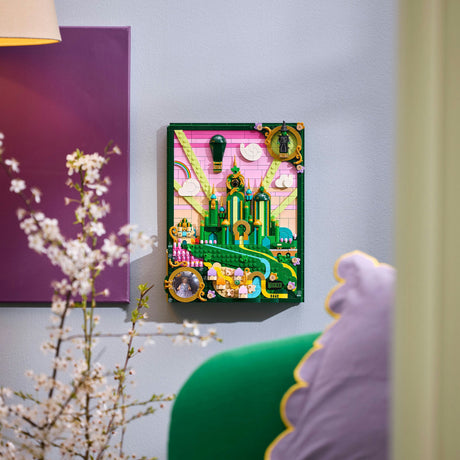 Lego 75685, décoration murale de la méchante ville d'émeraude