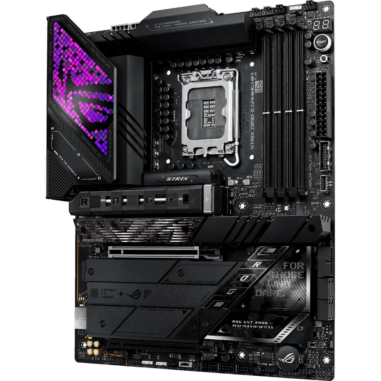 Carte mère Asus ROG Strix Z890-E Gaming WiFi Socket 1851 (noir, RAID, 5 Go-LAN, WiFi 7, BT, son, ATX)