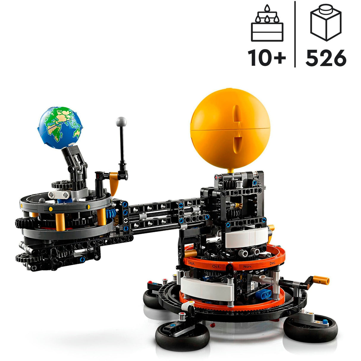 Technique Lego - le jouet de construction terre et lune en mouvement