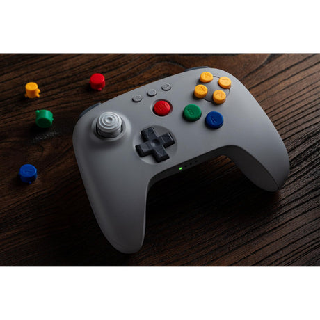 Contrôleur Bluetooth 8bitdo 64 (gris, Bluetooth 5.0 USB, commutateur, commutateur 2, PC, Android)