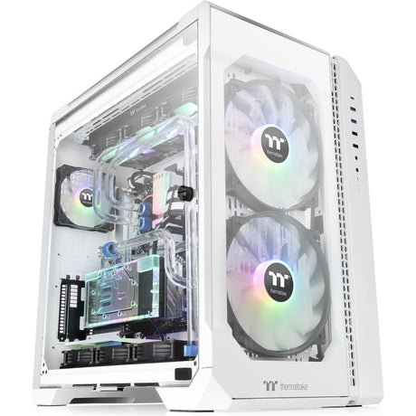 Boîtier tour midi Thermaltake view 51 tg snow argb edition (blanc | 4x USB-A | 1x USB-C | RVB | fenêtre)