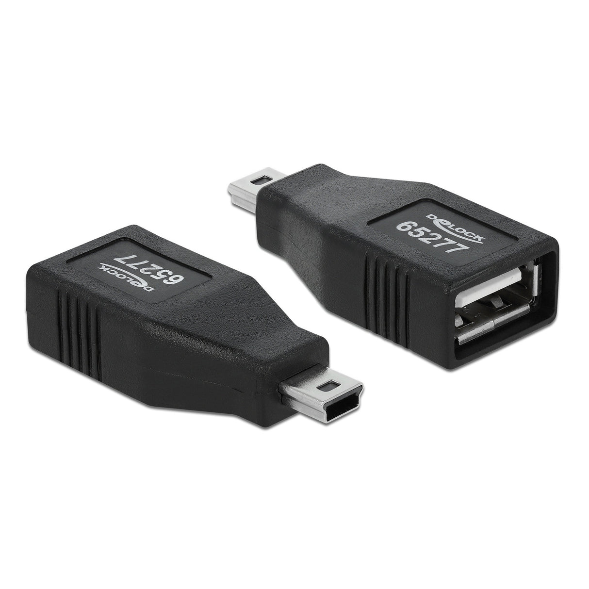 Delock Adaptateur USB 2.0-a femelle vers mini USB mâle (noir)